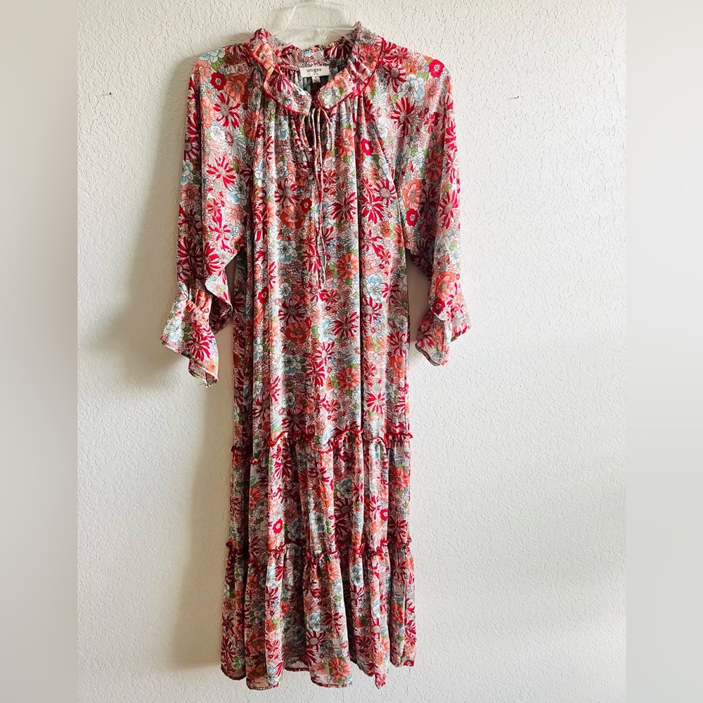 UMGEE Floral Print Midi Dress